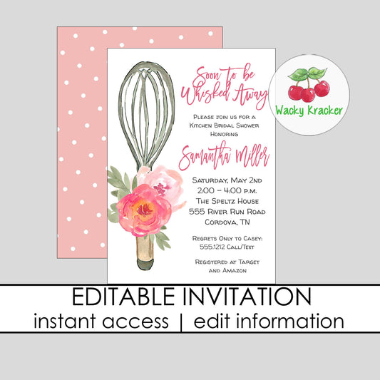 Whisked Away Bridal Shower Invitation