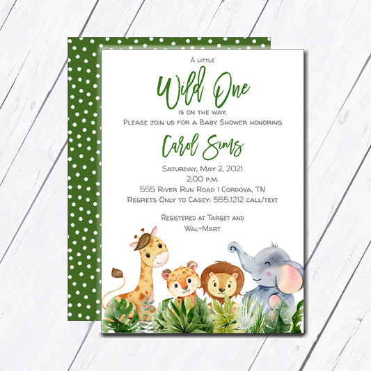 Wild One Baby Shower Invitation