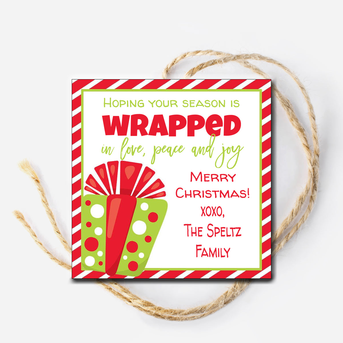 Wrapping Paper Gift Tag