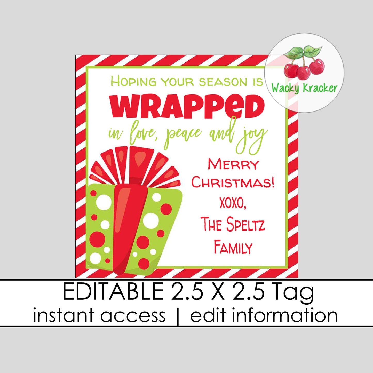 Wrapping Paper Gift Tag