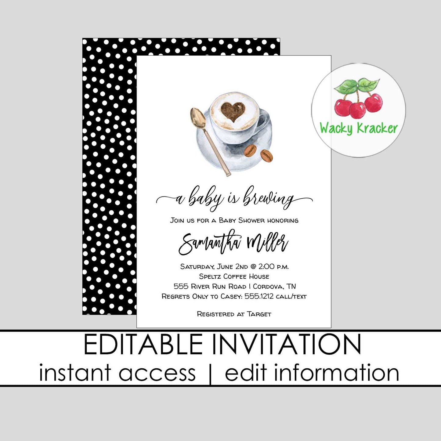 A Baby is Brewing Baby Shower Invitation