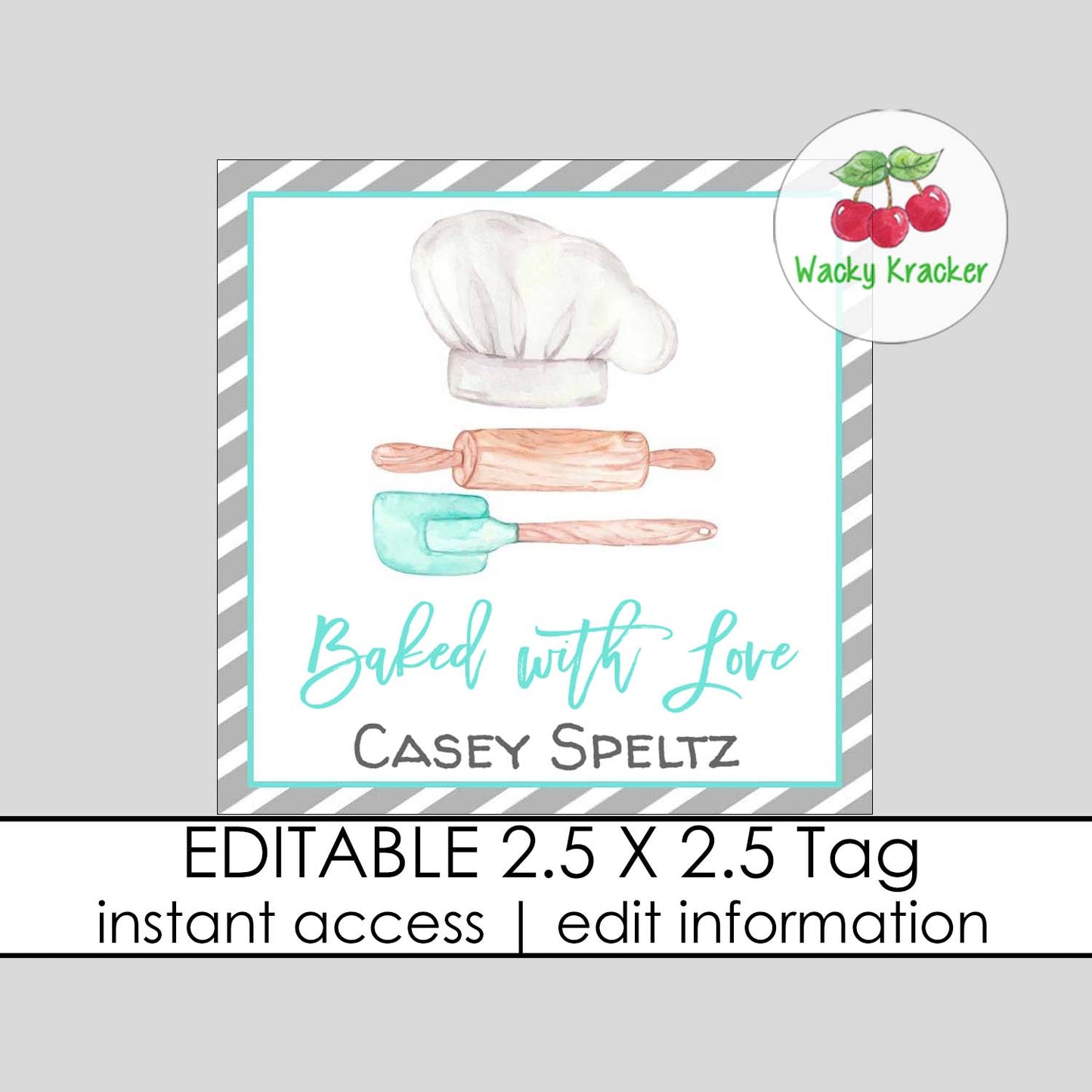 Baked With Love Gift Tag