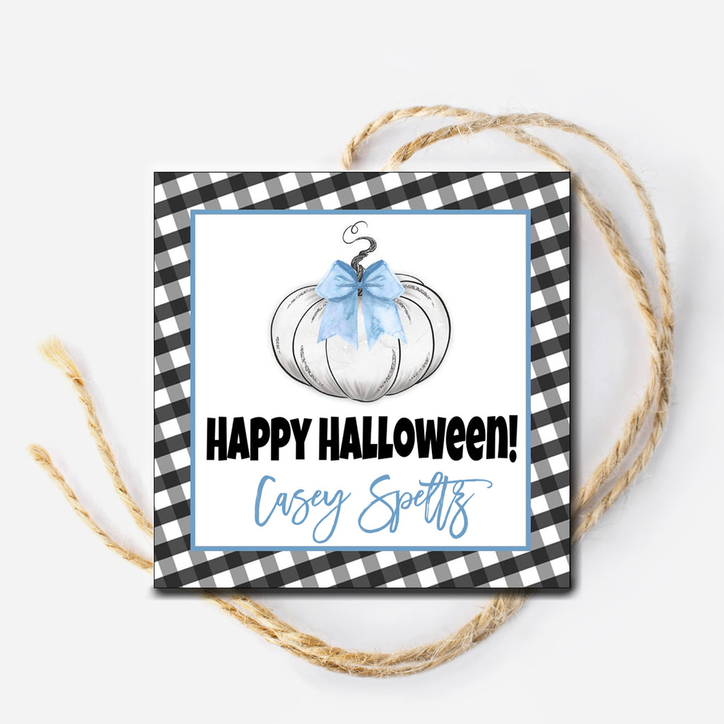 Blue Pumpkin Gift Tag