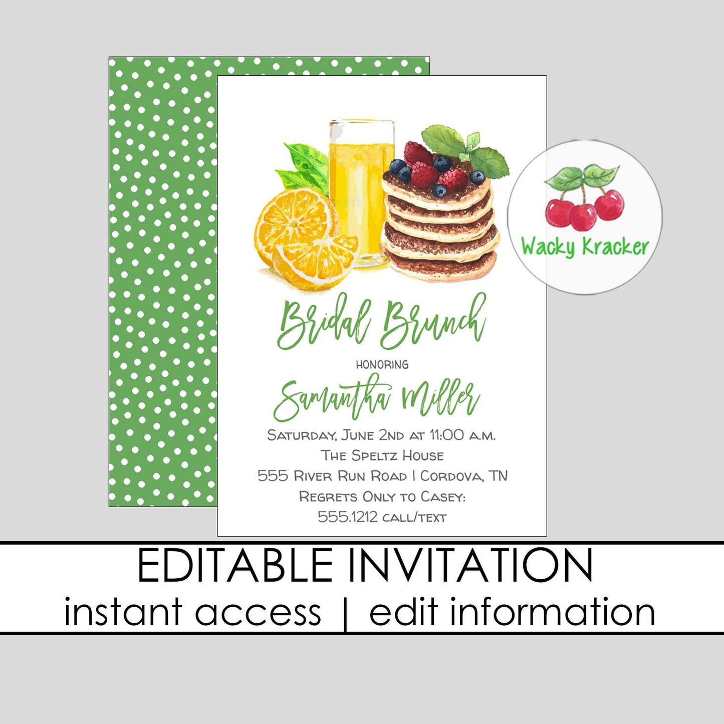 Bridal Brunch Shower Invitation