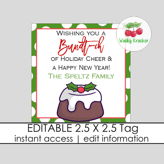 Christmas Bundt Tag