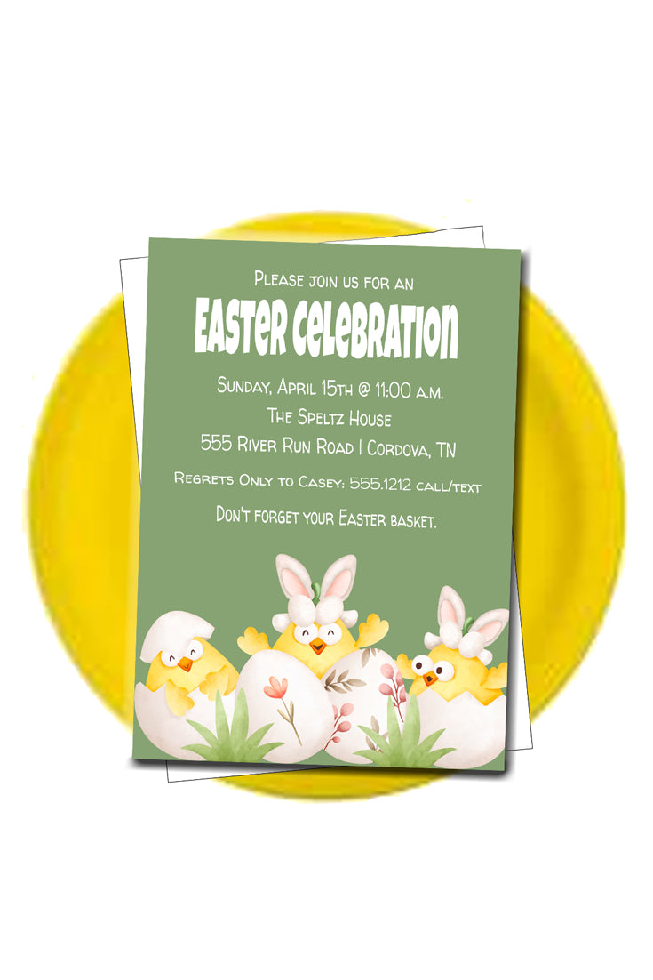 Easter Chick Invitation