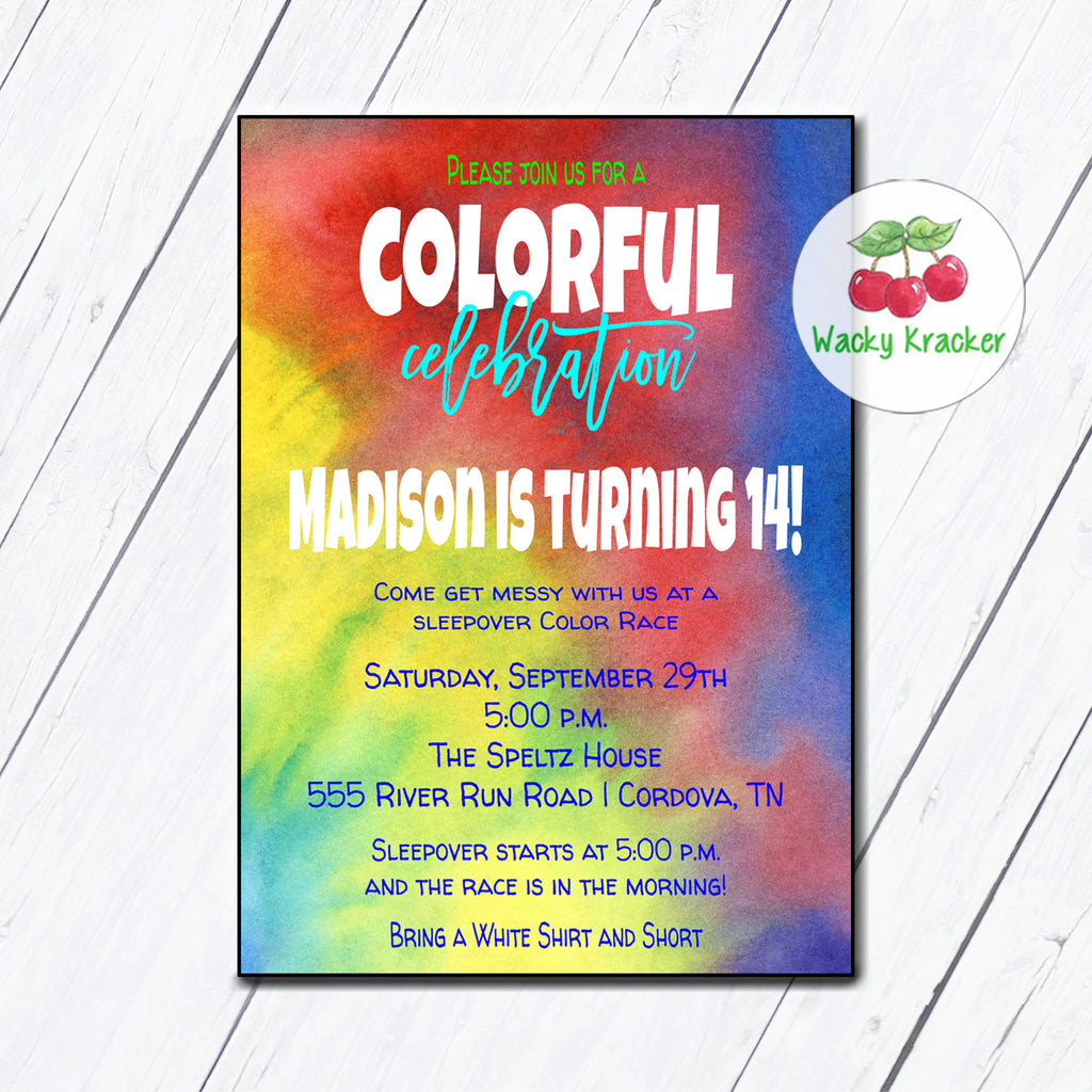 color run invitation