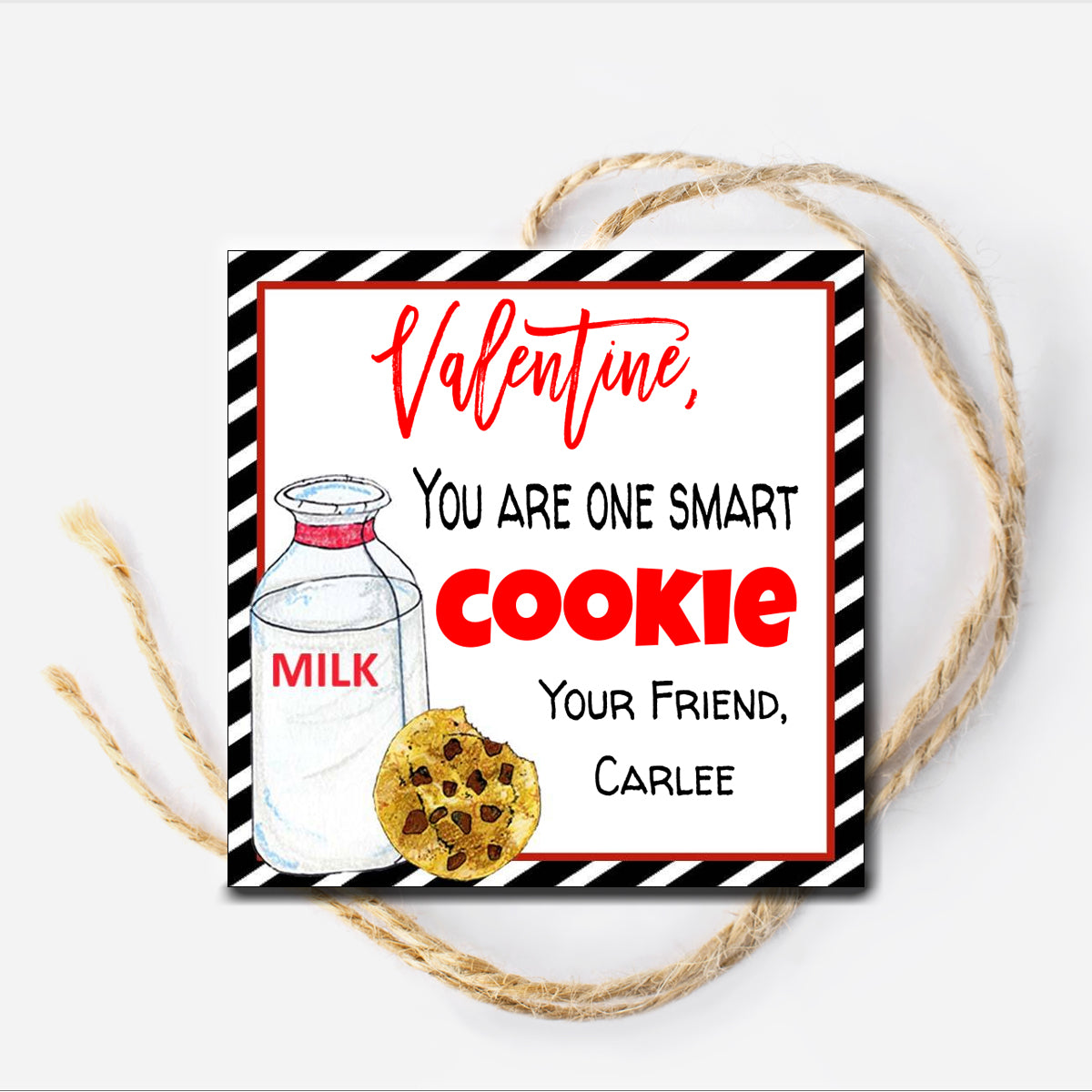 Cookie Valentine Tag