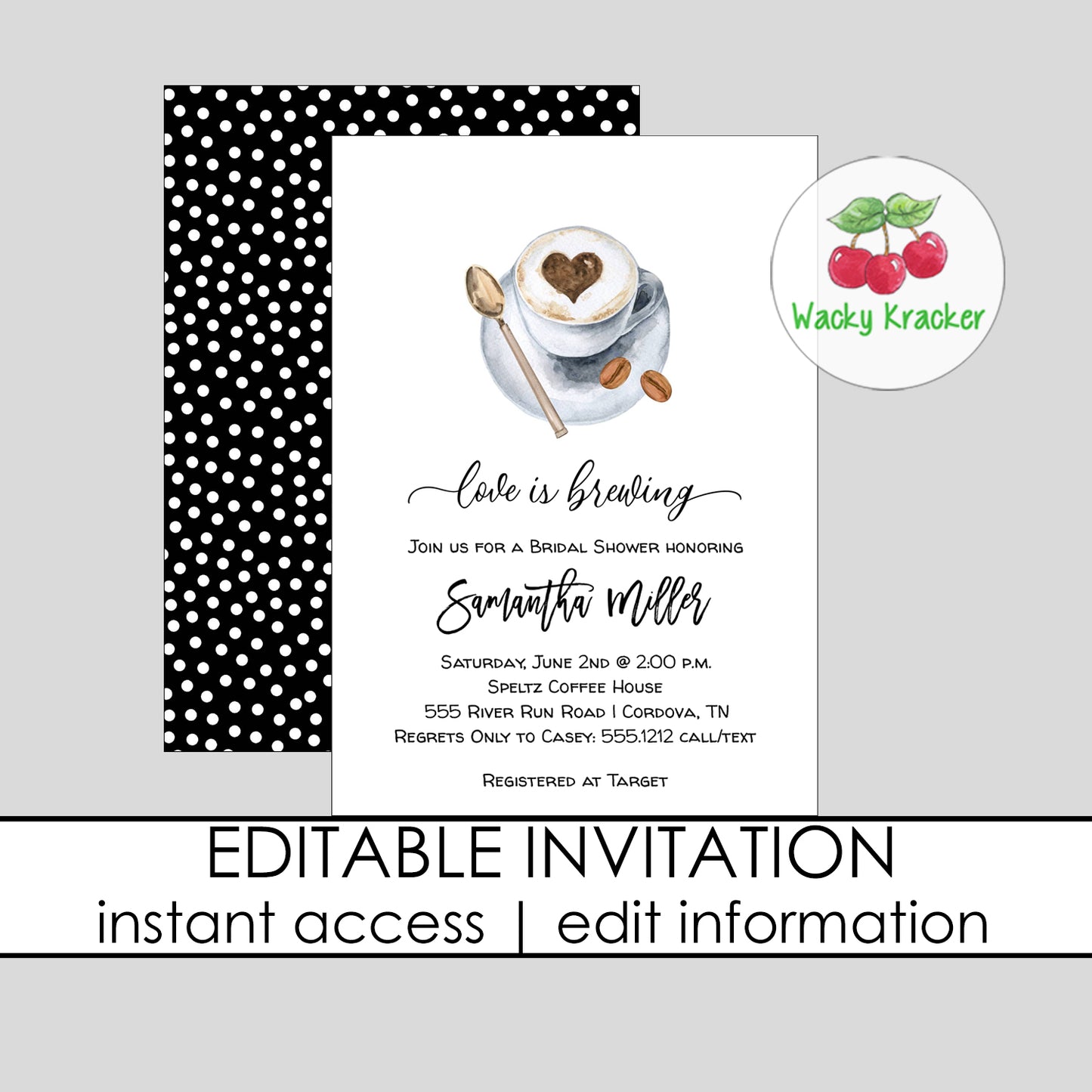 Love is Brewing Shower Invitation