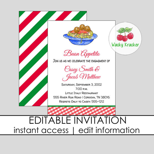 Italian Bridal Shower Invitation