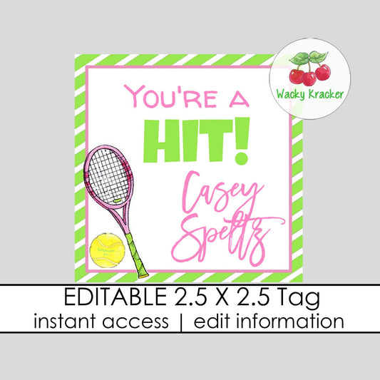 Tennis Gift Tag